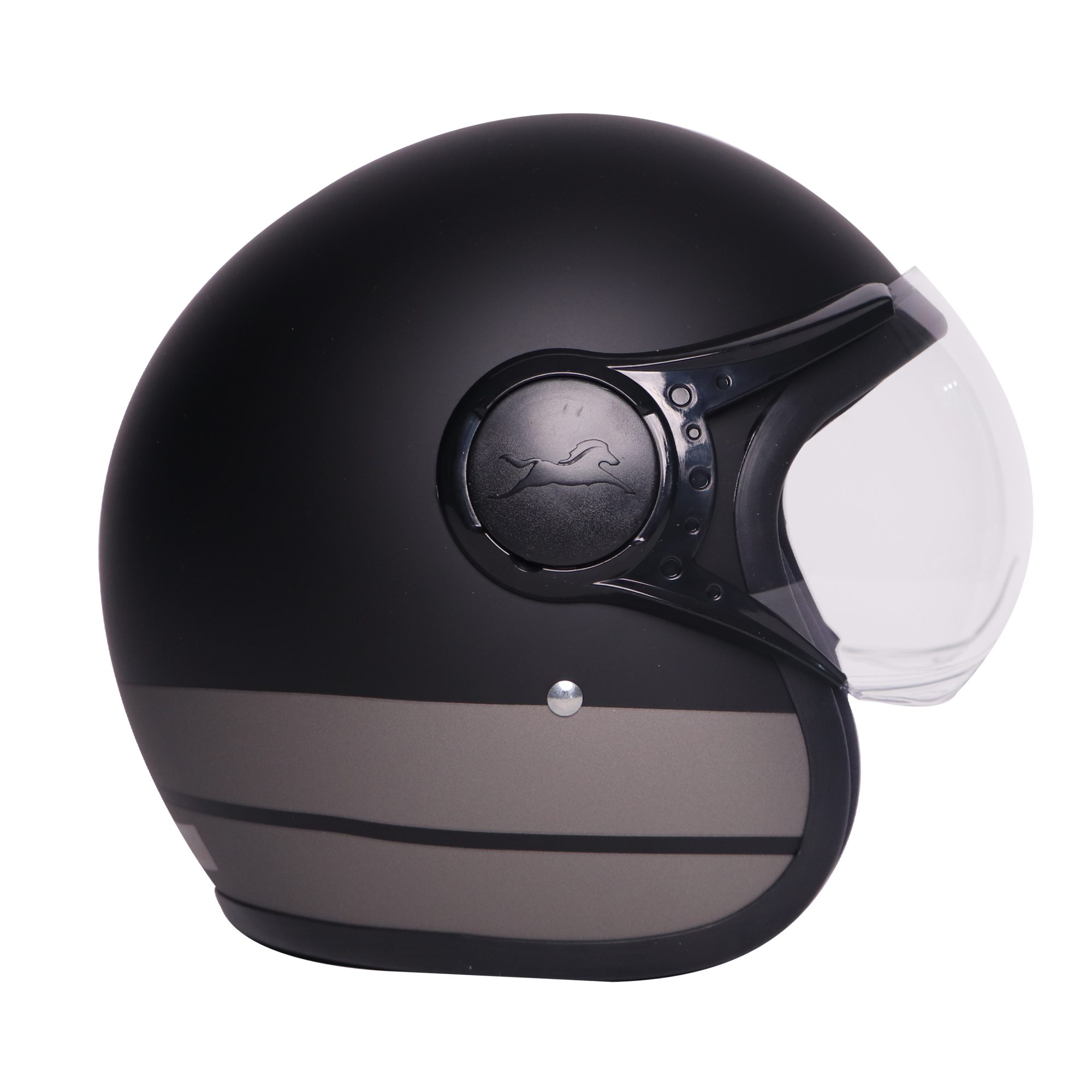 TVS J110 Half Face Helmet, Titanium Grey Matte